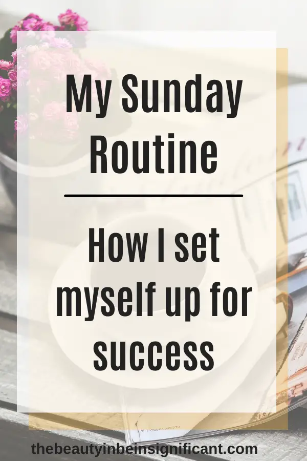 sunday routine - the insignificant soul