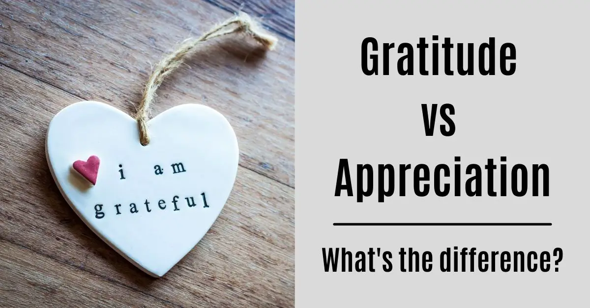 What's the difference between gratitude and appreciation?